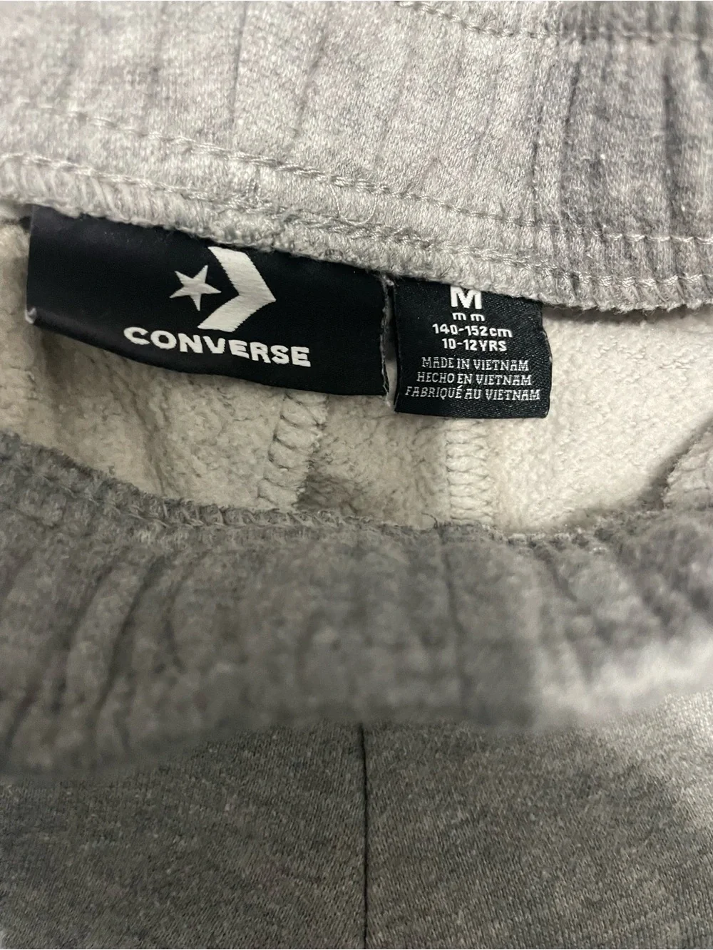 Converse All Stars Kids Gray Logo Joggers size M 10-12 years